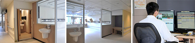 Ward cubicle with all round facilities