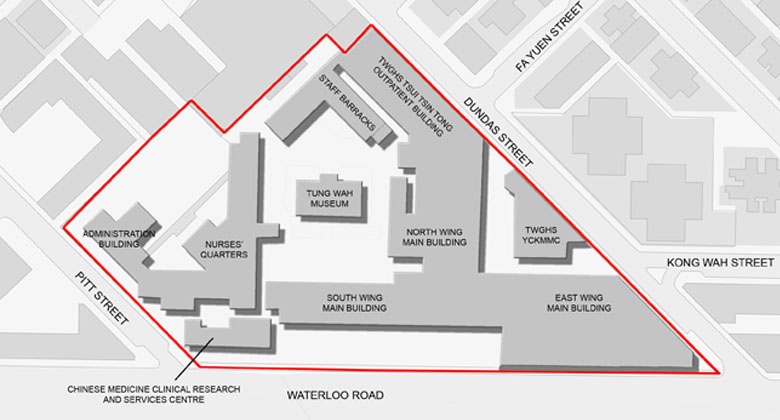 Kwong Wah Hospital Site Plan Before Expansion