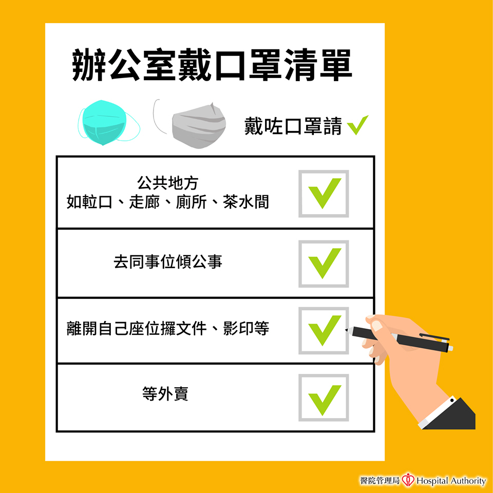 【办公室戴口罩Checklist】 【办公室戴口罩Checklist】